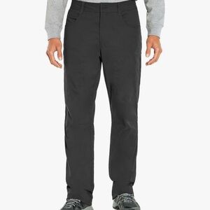 Orvis Men’s Regular Fit Fleece Lined Stretch Fabric Pant Gray 38/30 Zip Pockets